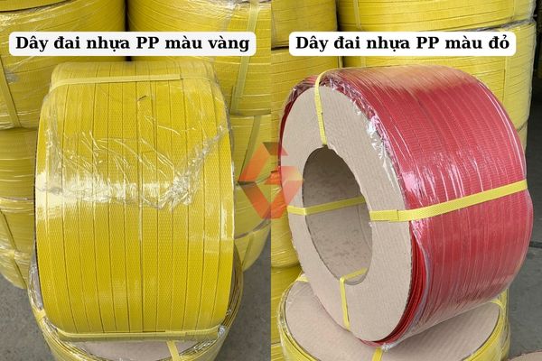 Dây đai nhựa pp màu đỏ, màu vàng
